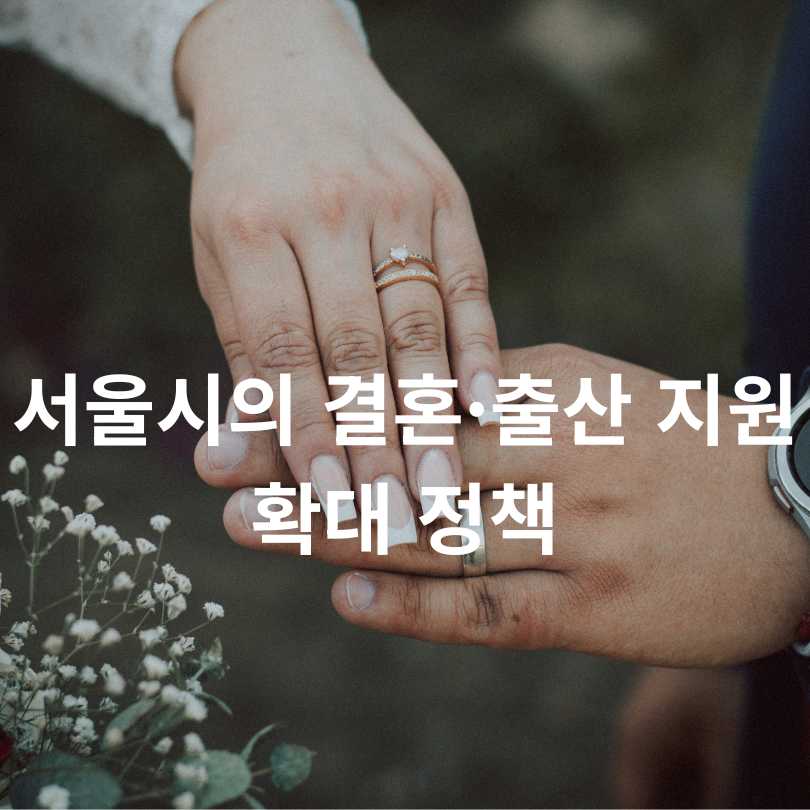 서울시 결혼비용 100만원 현금 지원제도