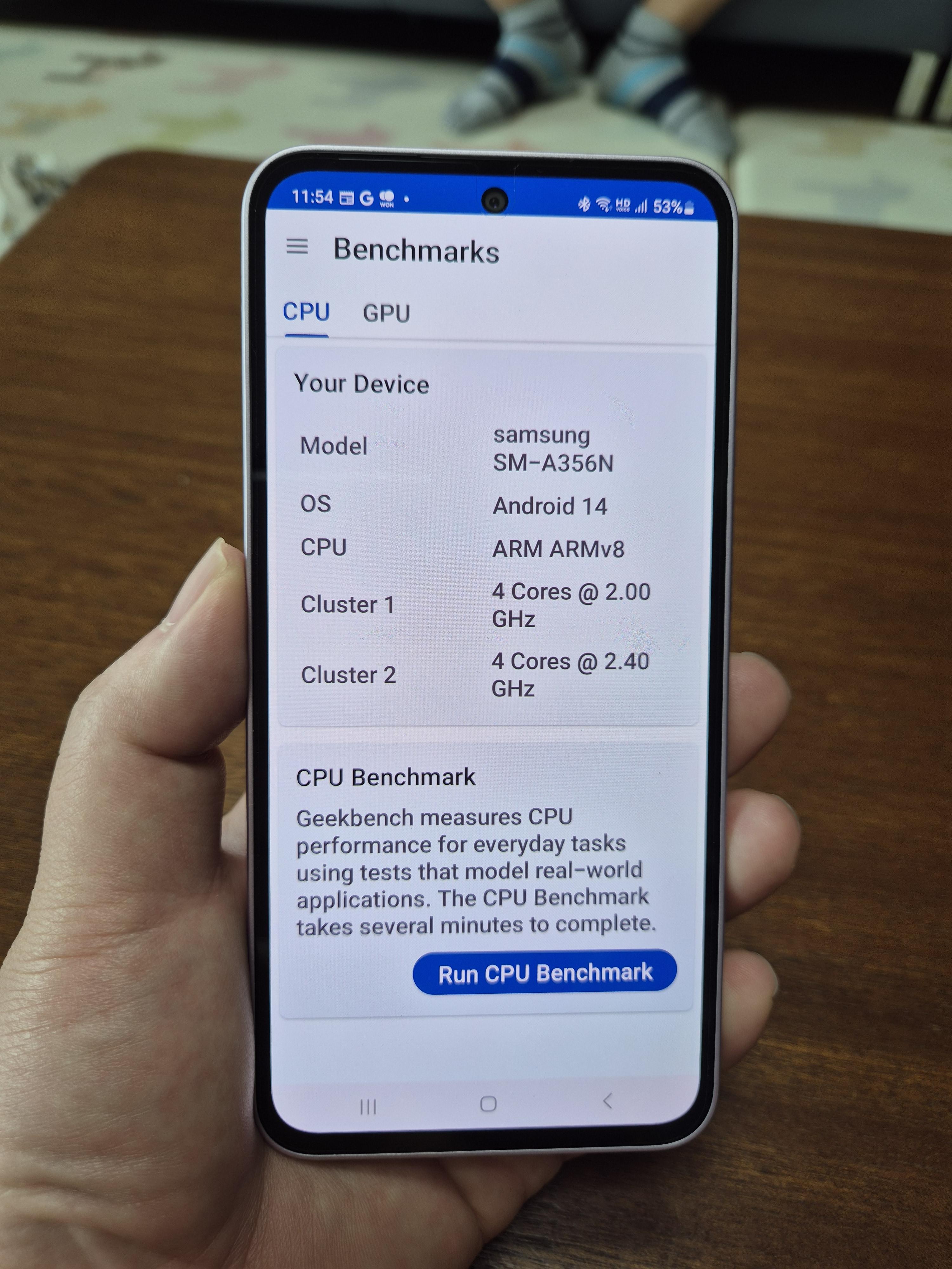 갤럭시 a35의 벤치마크