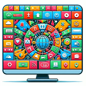 다양한 기능을 한눈에 볼 수 있는 대시보드 스타일의 UI 디자인