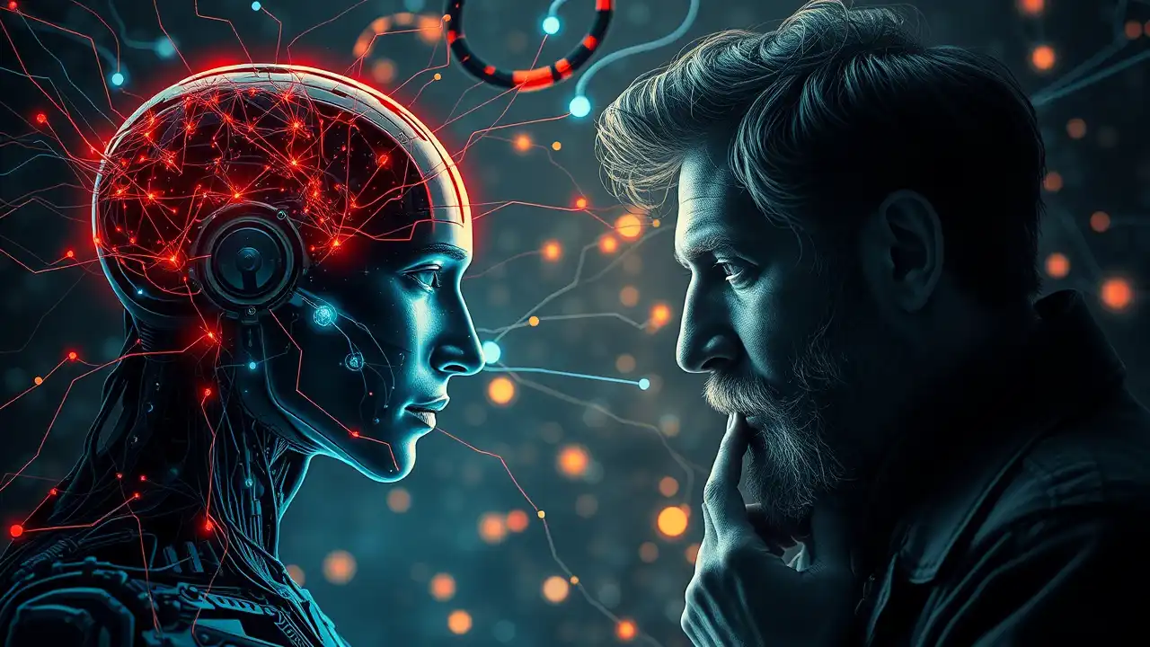 <img src="ai_vs_freewill_philosophy.webp" alt="AI의 결정 방식과 인간의 자유의지 개념을 비교해 기술과 철학의 경계를 탐구합니다.">