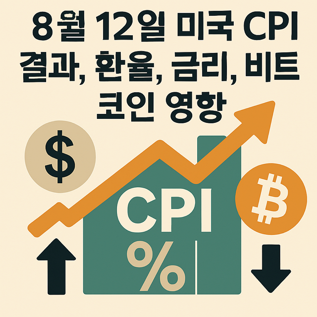 8월 12일 미국 CPI 발표 결과, 환율, 금리, 비트코인 영향 분석