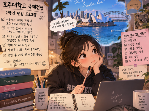 호주 유학 편입 (유니센터, 영어조건, 비용현실)
