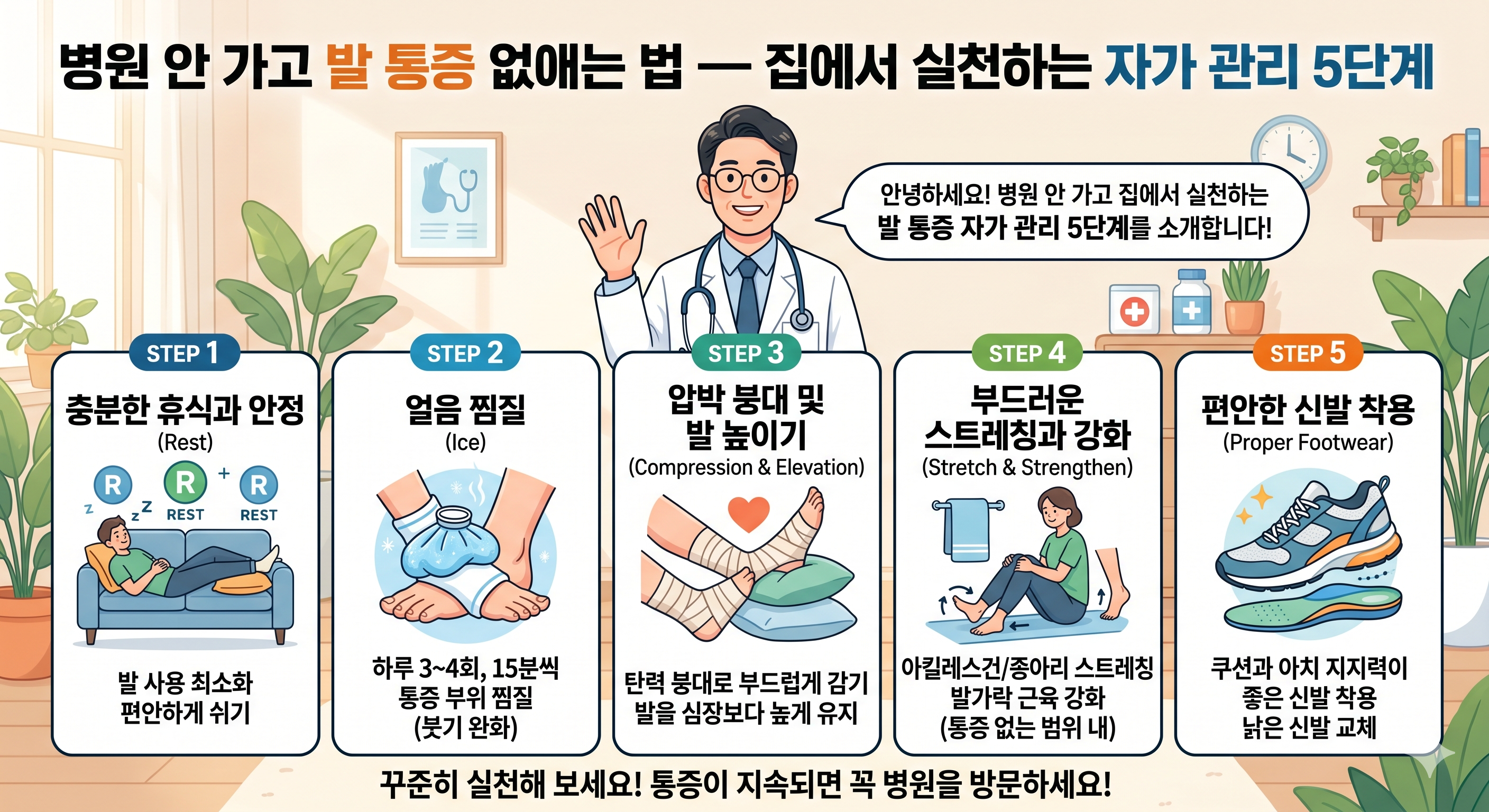 병원 안 가고 발 통증 없애는 법