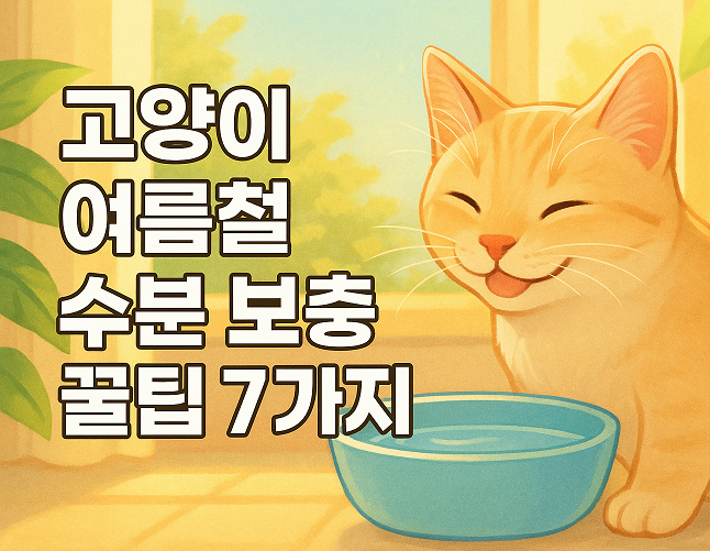 여름철 고양이 탈수 예방 가이드