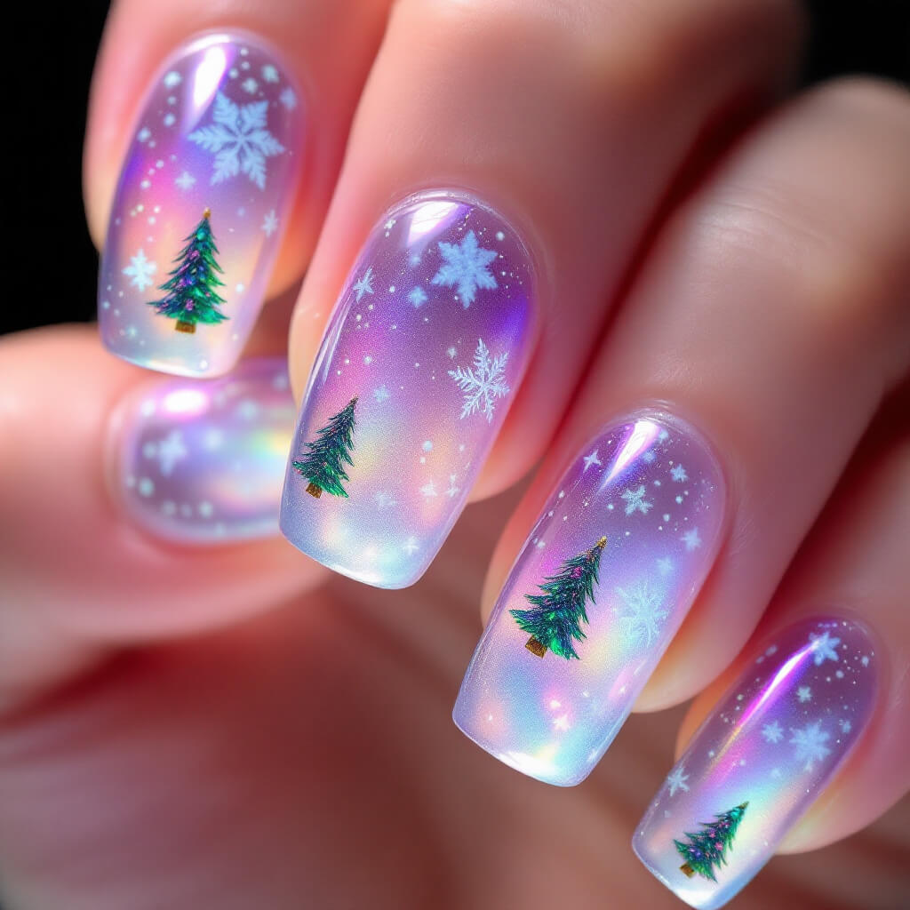 연말 파티 네일