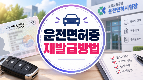 운전면허증 재발급 방법