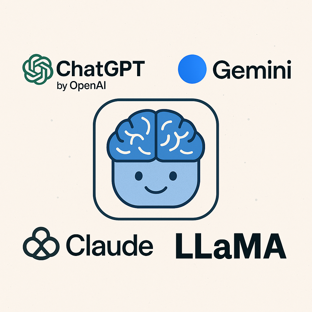AI 대표 모델 챗지피티ChatGPT 제미나이Gemini 클로드Claude L라마LaMA