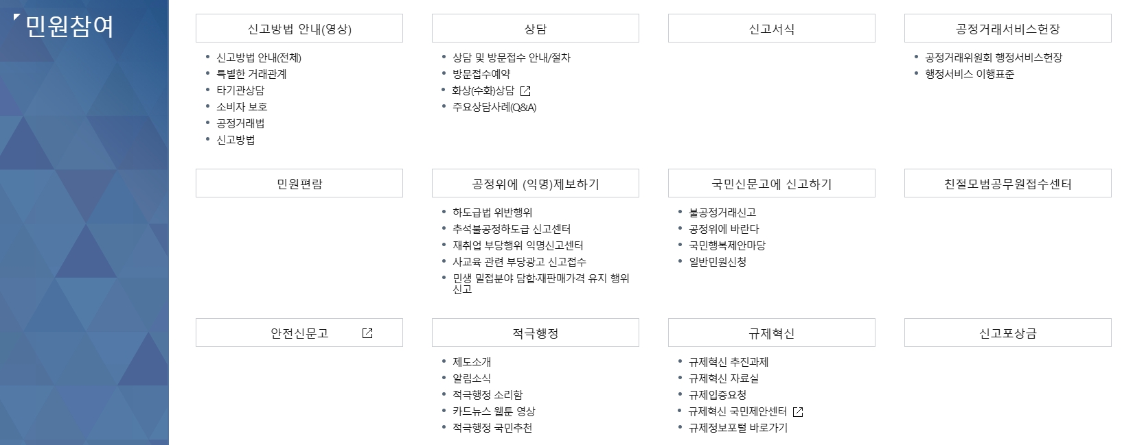 가맹사업 및 대리점 거래 관련 정책 자료실 목록
