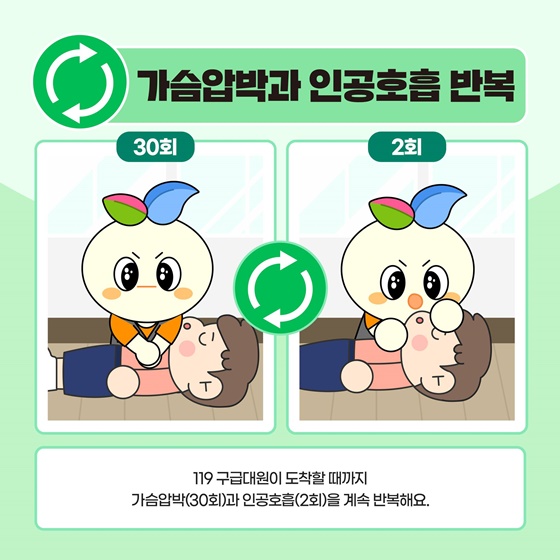 가슴 압박 방법 (매우 중요!)