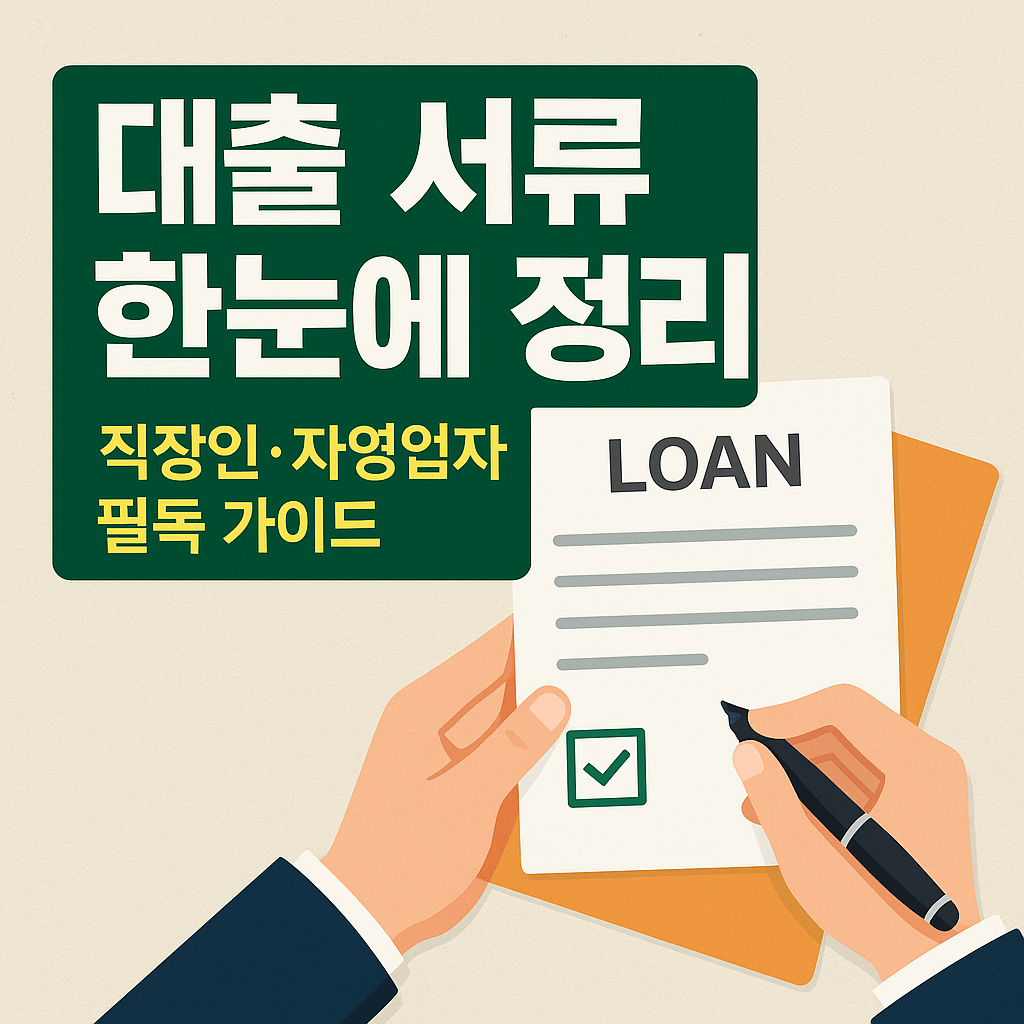 한국 대출 서류 한 눈에 정리