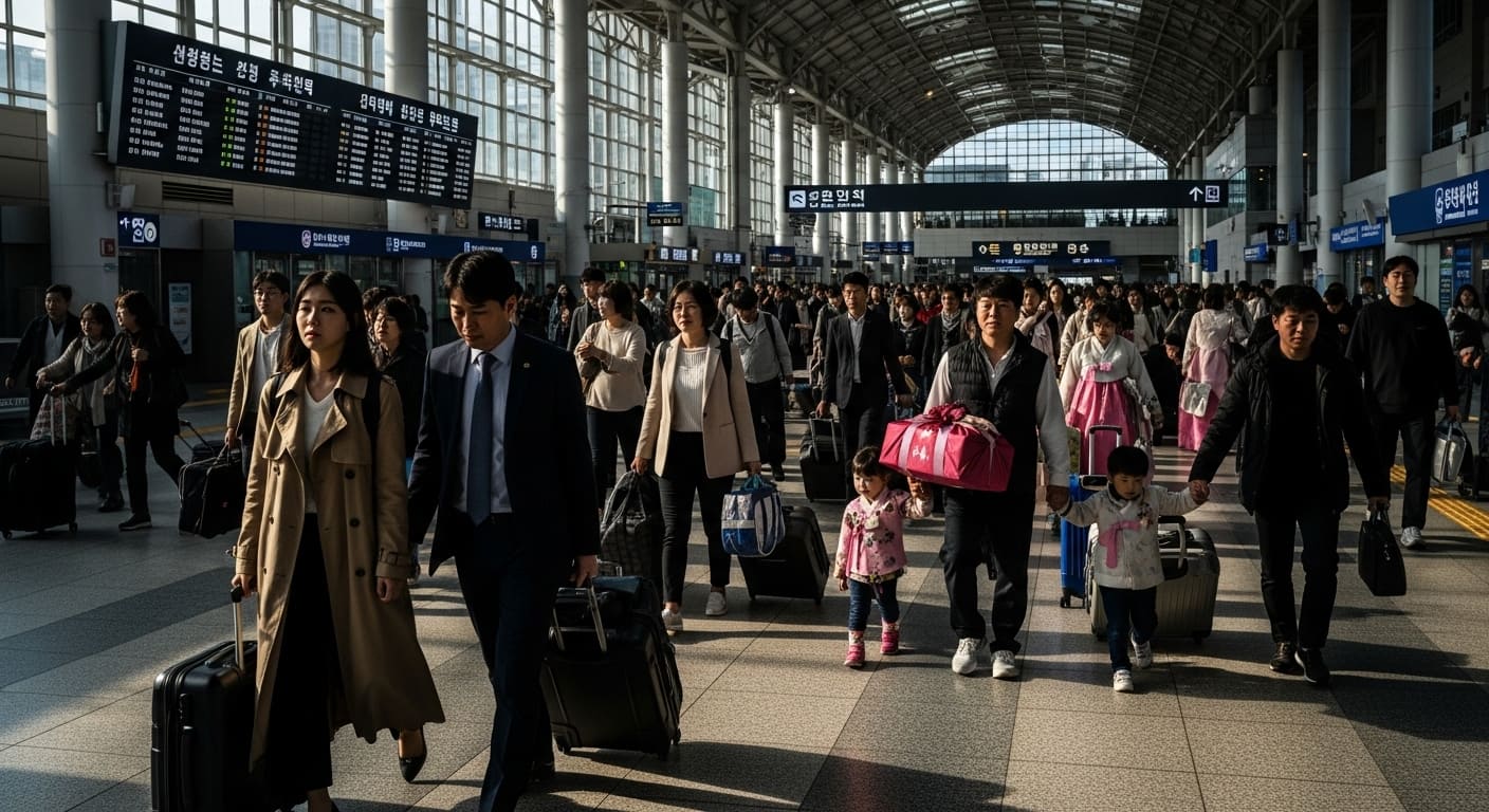 추석 연휴 운행되는 SRT 열차 출발 장면