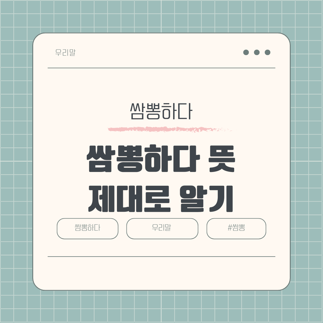 국어사전에 없는 말 ‘쌈뽕하다’ - 쌈뽕은 무엇일까?