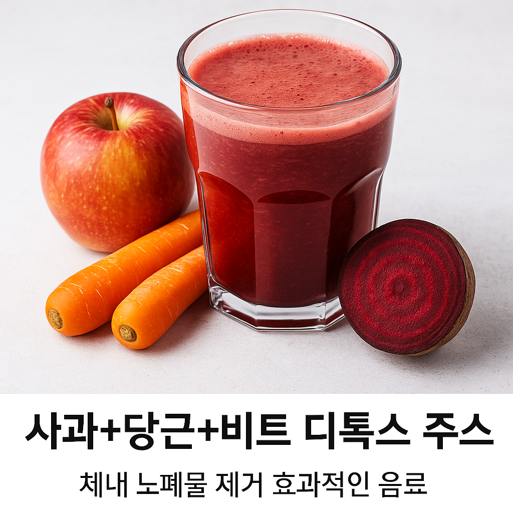 사과+당근+비트 디톡스 주스
