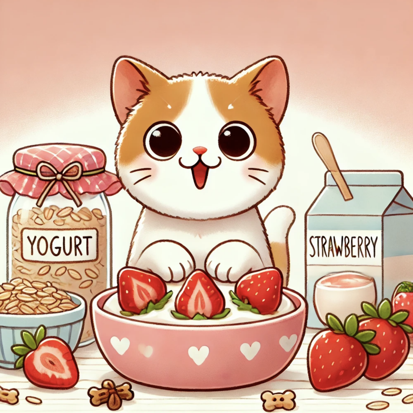 Strawberry Treats for Cats