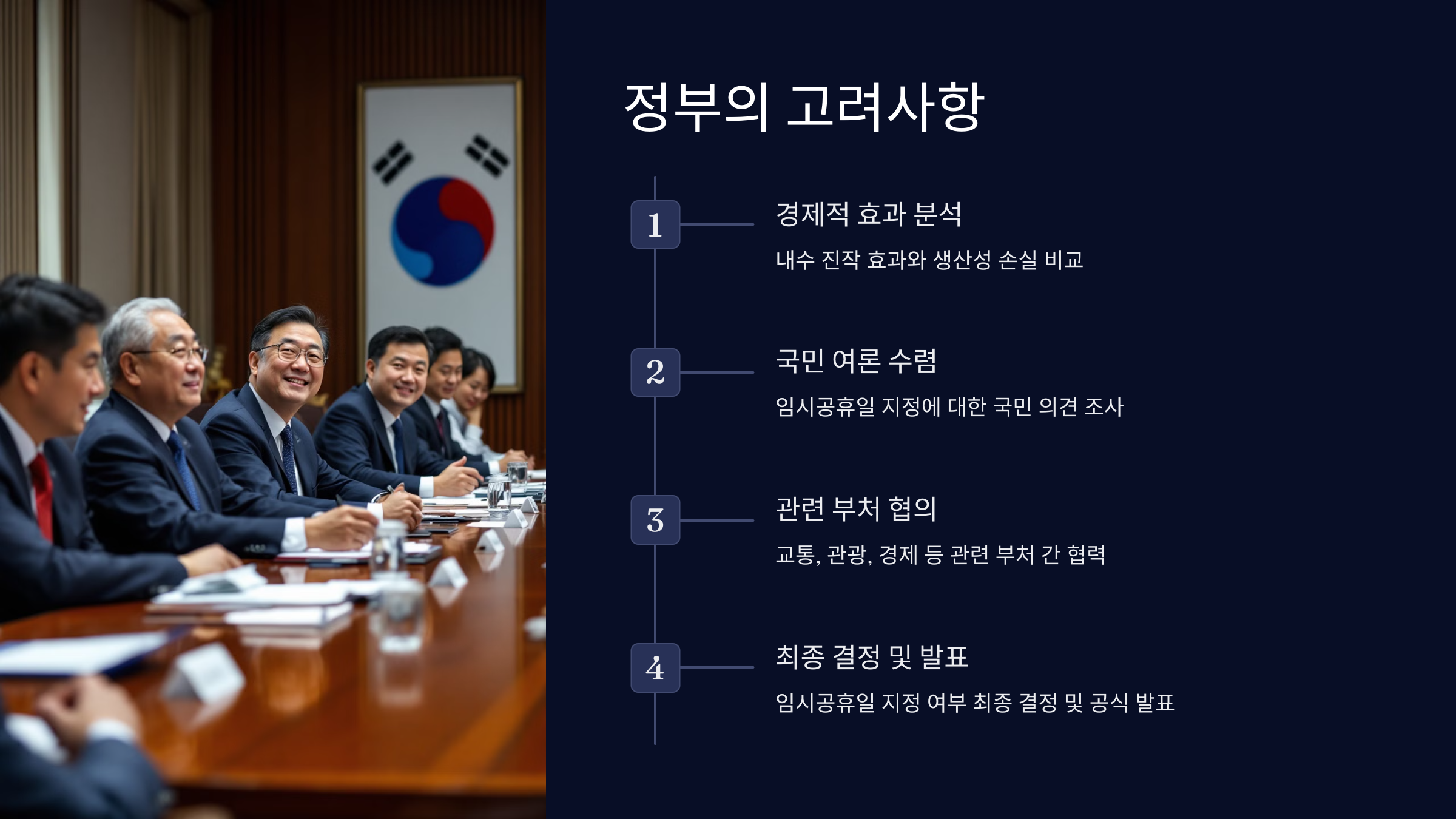정부의 고려사항