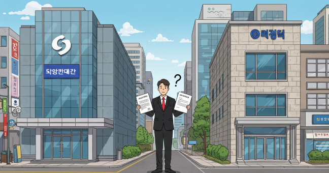 이직을 고민하는 직장인 모습