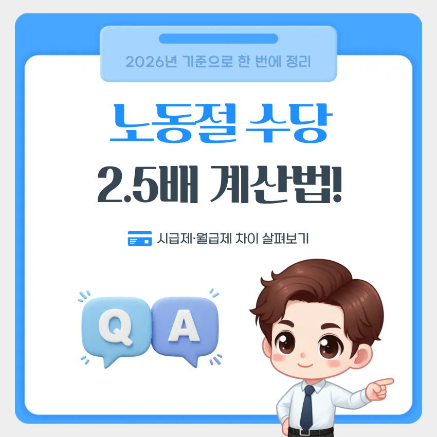 노동절 수당 2.5배 시급제 월급제