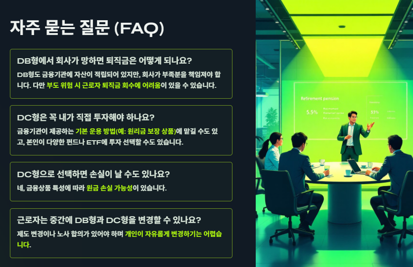 퇴직연금 DC형과 DB형 차이점 및 장단점