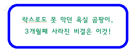 욕실 곰팡이 없애는 비법