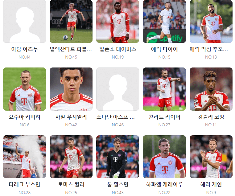 뮌헨-주요선수-사진