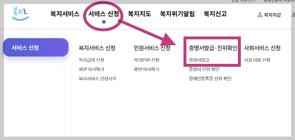 미성년자녀장애인증명서온라인발급방법