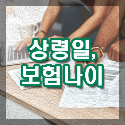 상령일과 보험나이 정보