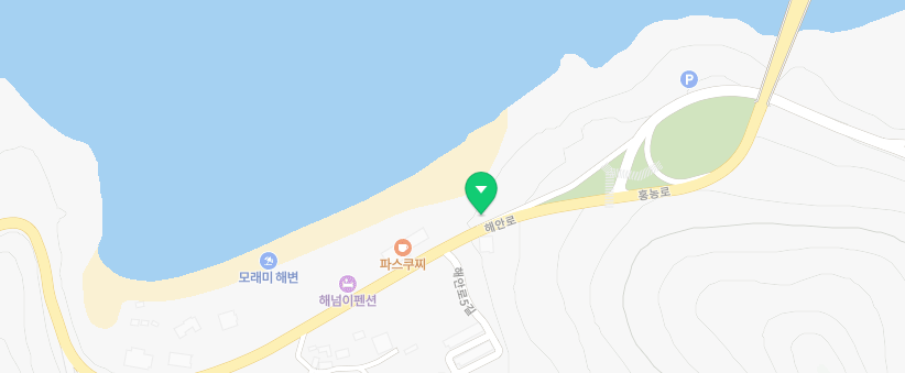 백수해안도로 지도 캡처 사진