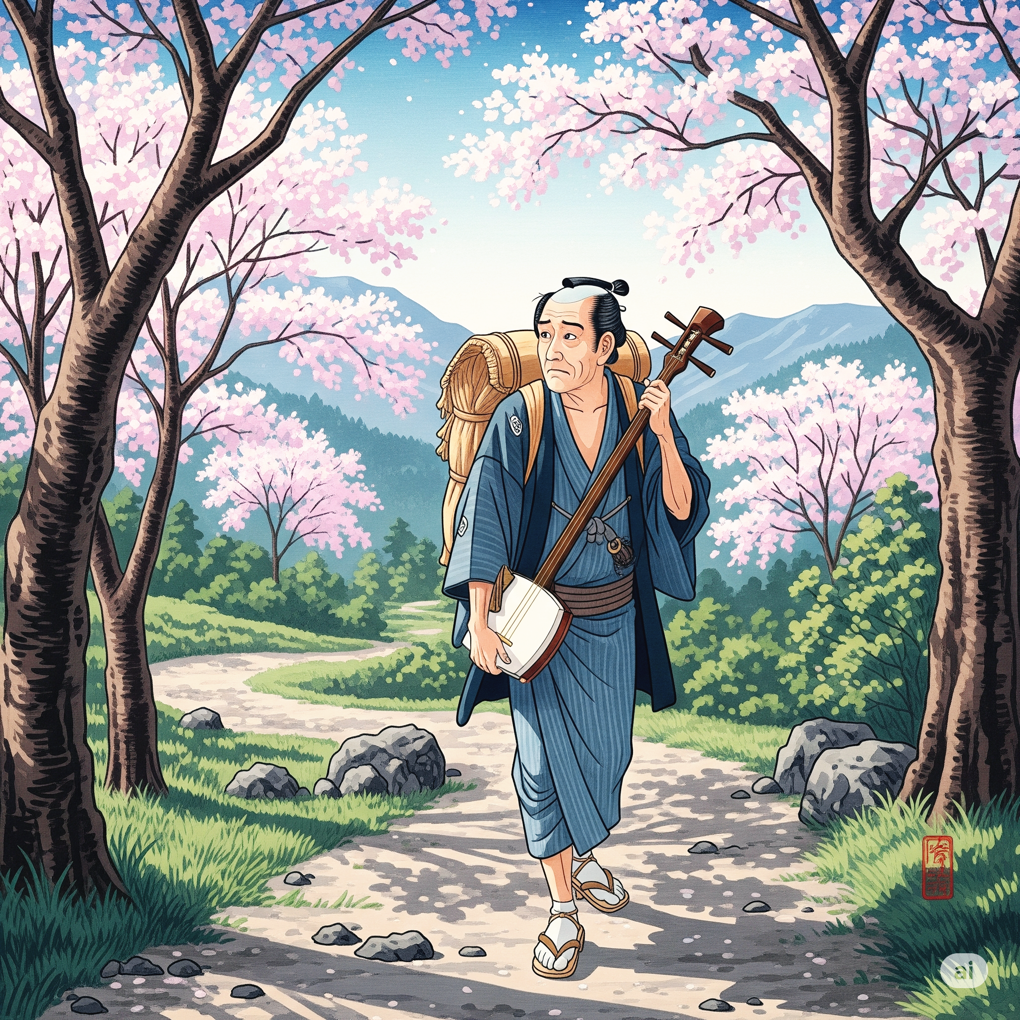 샤미센과 함께 하는 혼자 하는 여행길