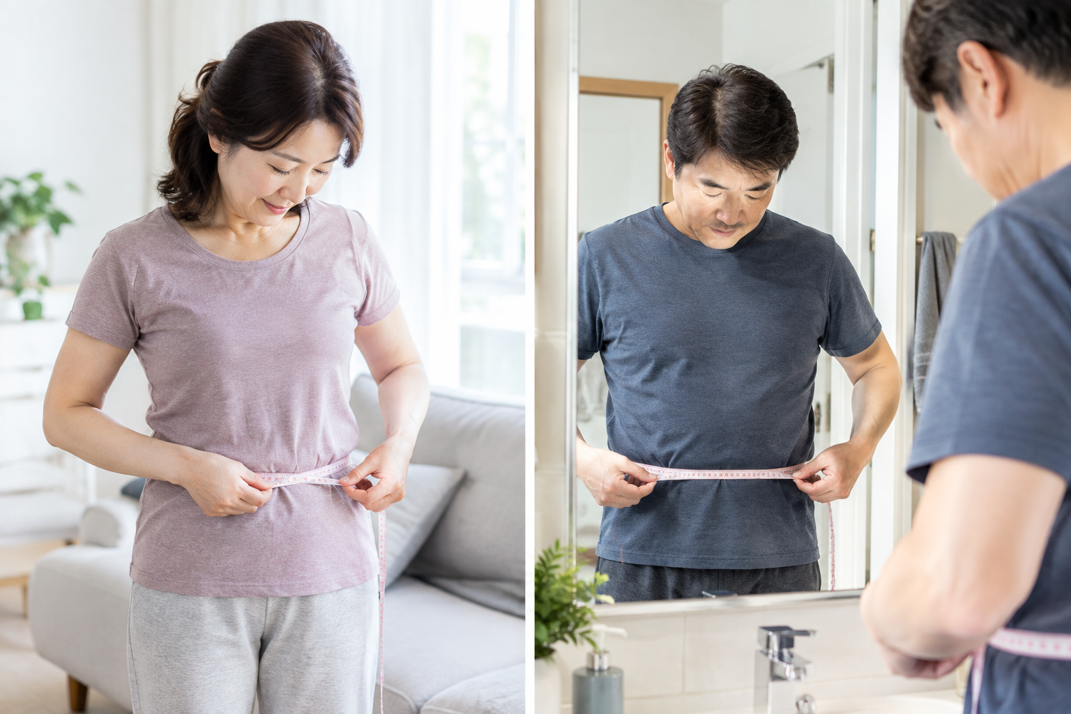 중년 뱃살 살펴보기