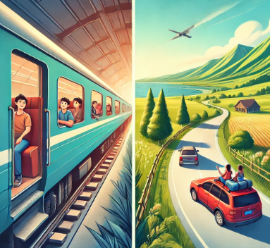 기차여행과 자가용여행