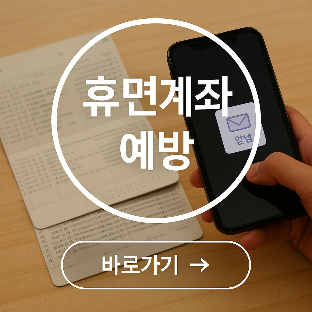 휴면계좌 예방법