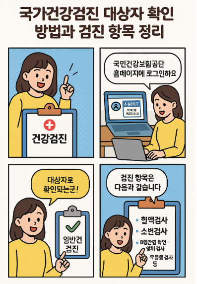 국가건강검진 대상자 확인방법