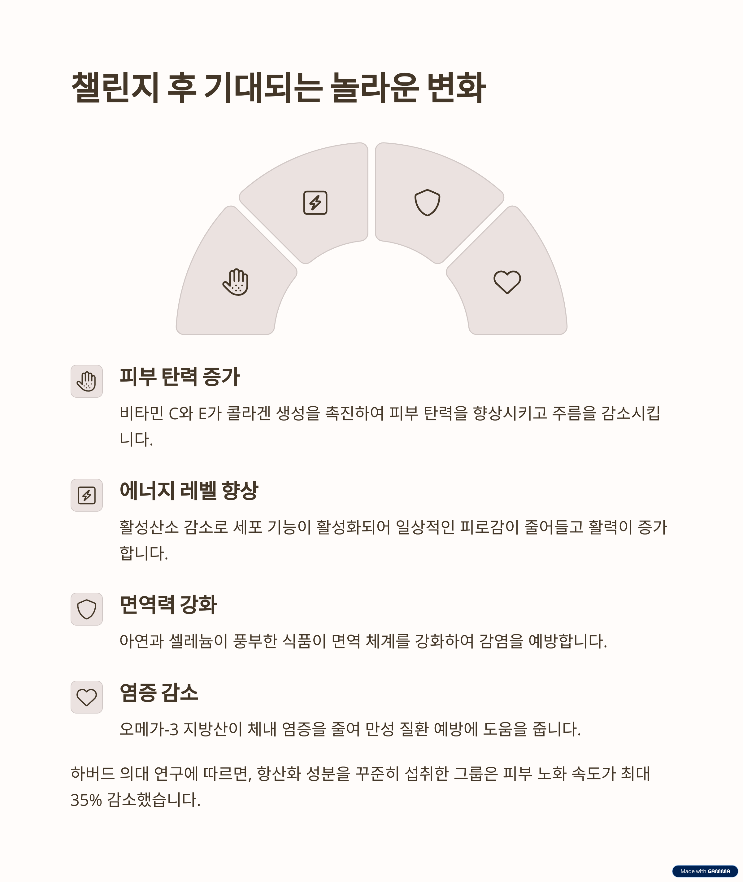 항산화 식단 챌린지의 놀라운 건강 효과