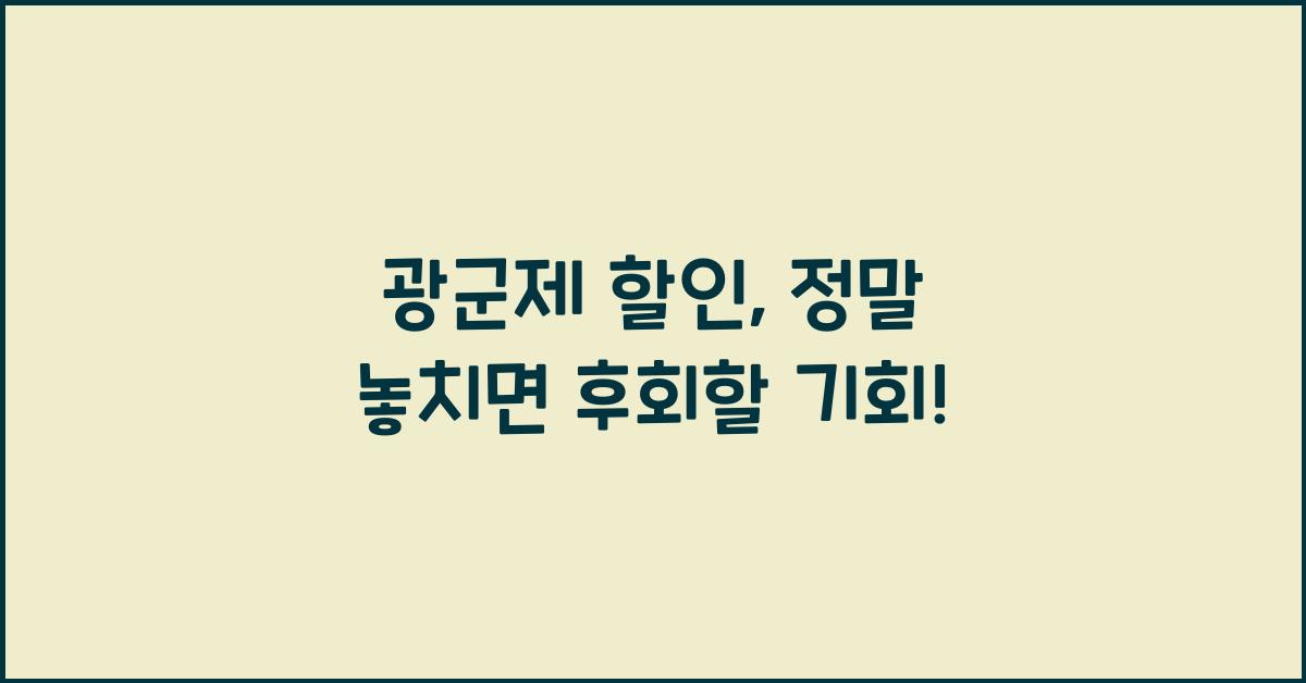 광군제 할인