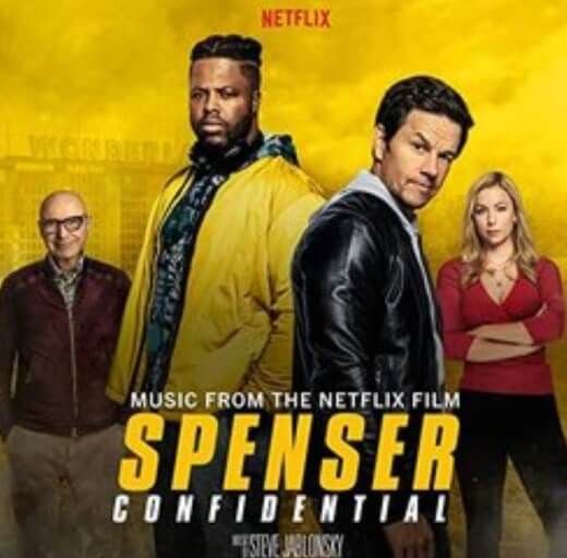 Spencer Confidential : 주인공 네 명이 강렬한 표정으로 정면을 응시하는 공식 포스터