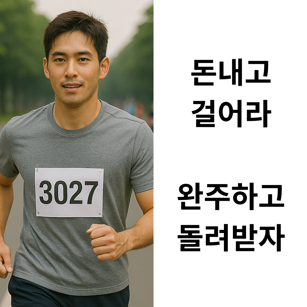 돈내고 걸어라 완주하고 돌려받자