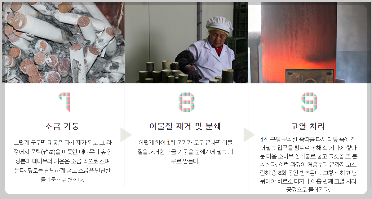 인산죽염 제조과정