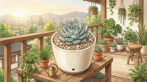 다육이 분갈이 후