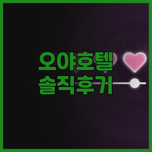 타이난 호텔 추천 OHYA 체인 부티..