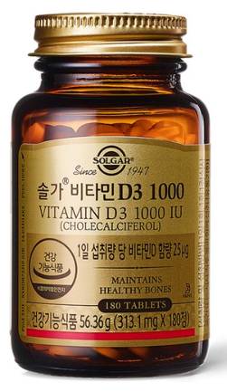 솔가 비타민D3 1000IU, 180정, 1개