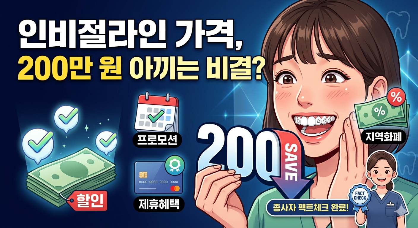 인비절라인 가격 200만 원 아끼는 비결과 치과 종사자 비용 절약 팩트체크