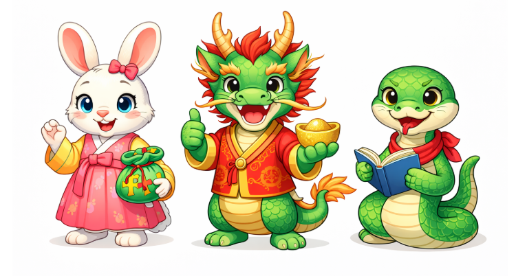 2026년 토끼띠, 용띠, 뱀띠 운세