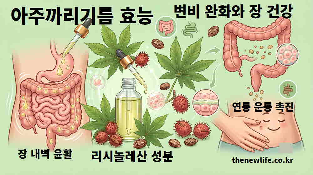 아주까리기름 효능 변비 완화 장 건강