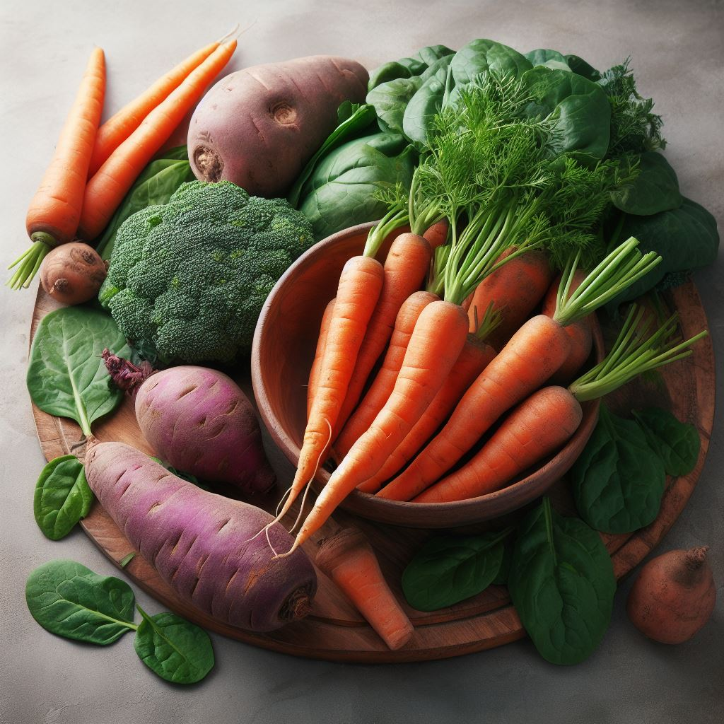 안구 건조증 좋은 당근, 고구마, 시금치