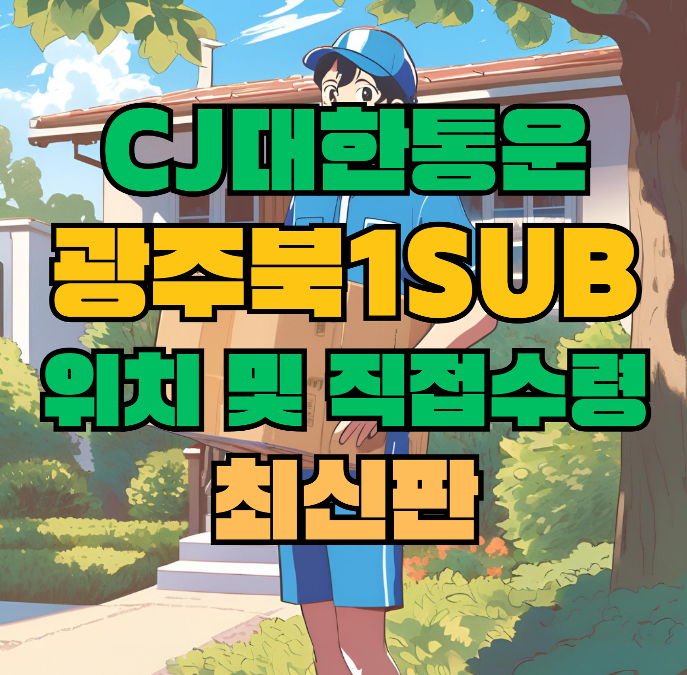 CJ대한통운 광주북1sub 허브 서브 터미널 위치 및 상품 수령 방법 최신판