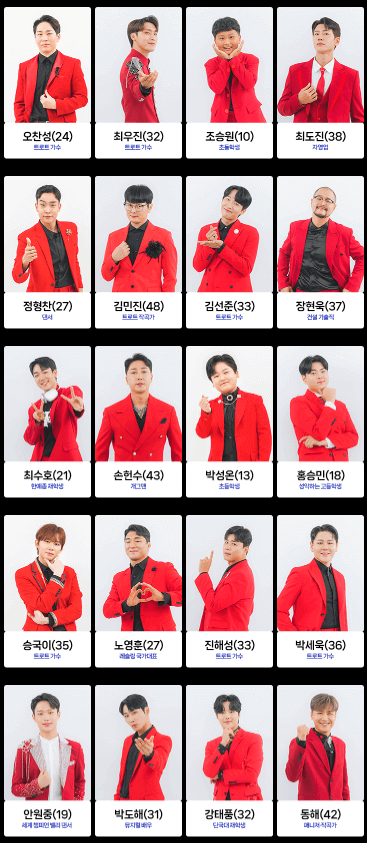 미스터트롯 출연진2