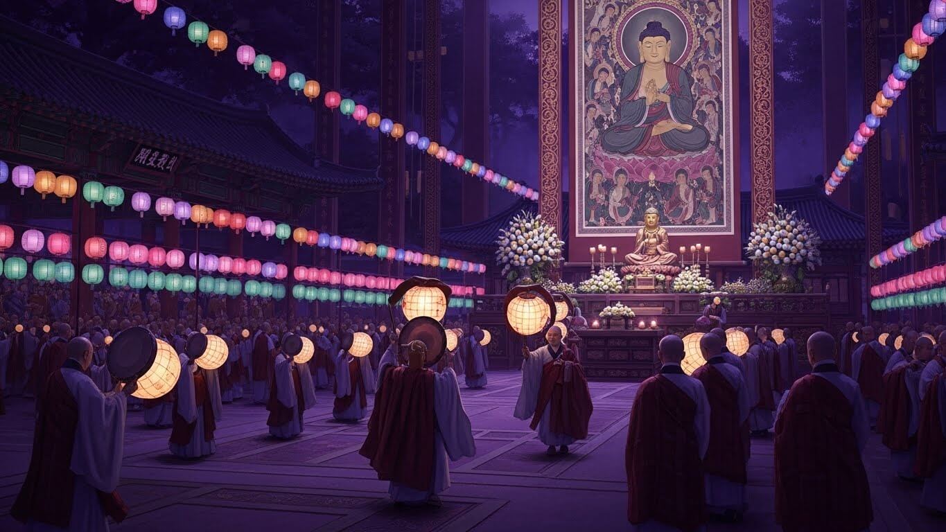 영산재를 지내는 장엄한 모습