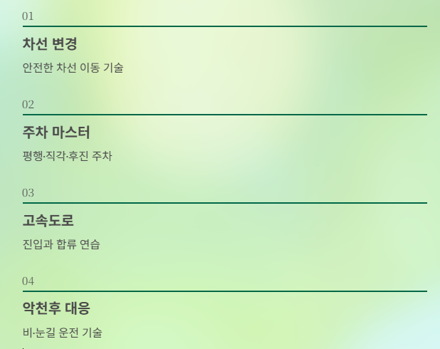 내 집 앞에서 도로 연수, 이제 합법입니다