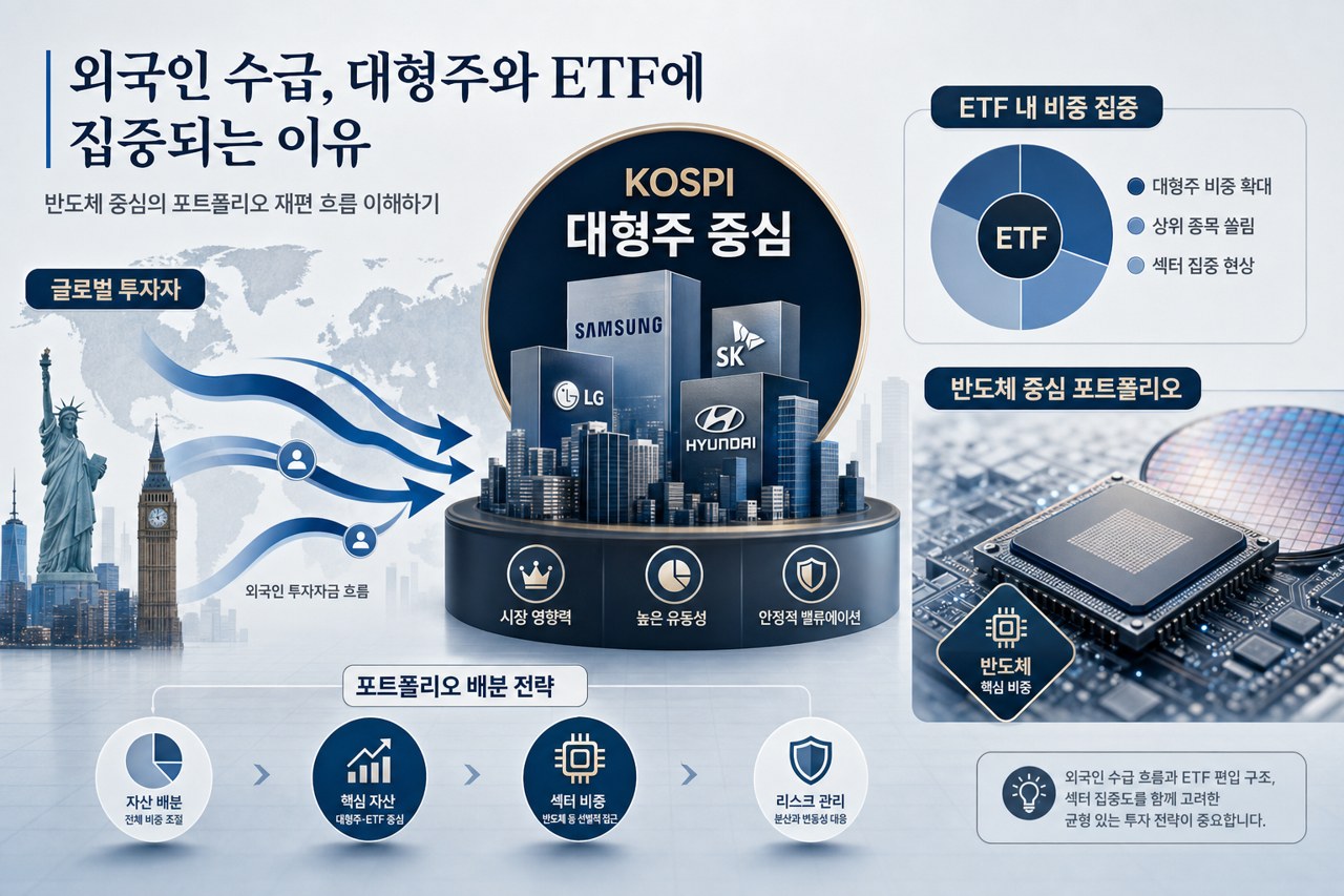 외국인 수급 삼성전자 SK하이닉스 ETF 편입비중 관계 이미지