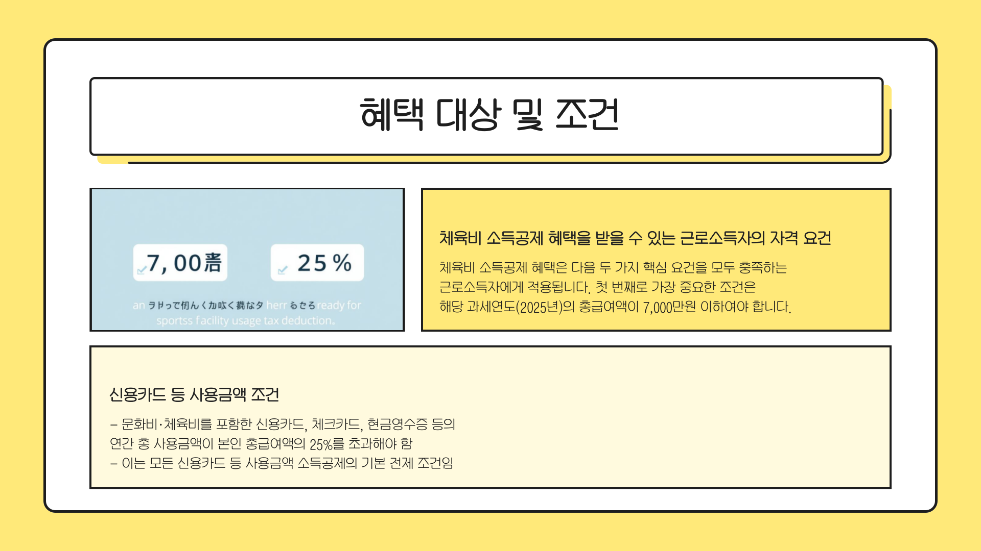 문화비소득공제-조건